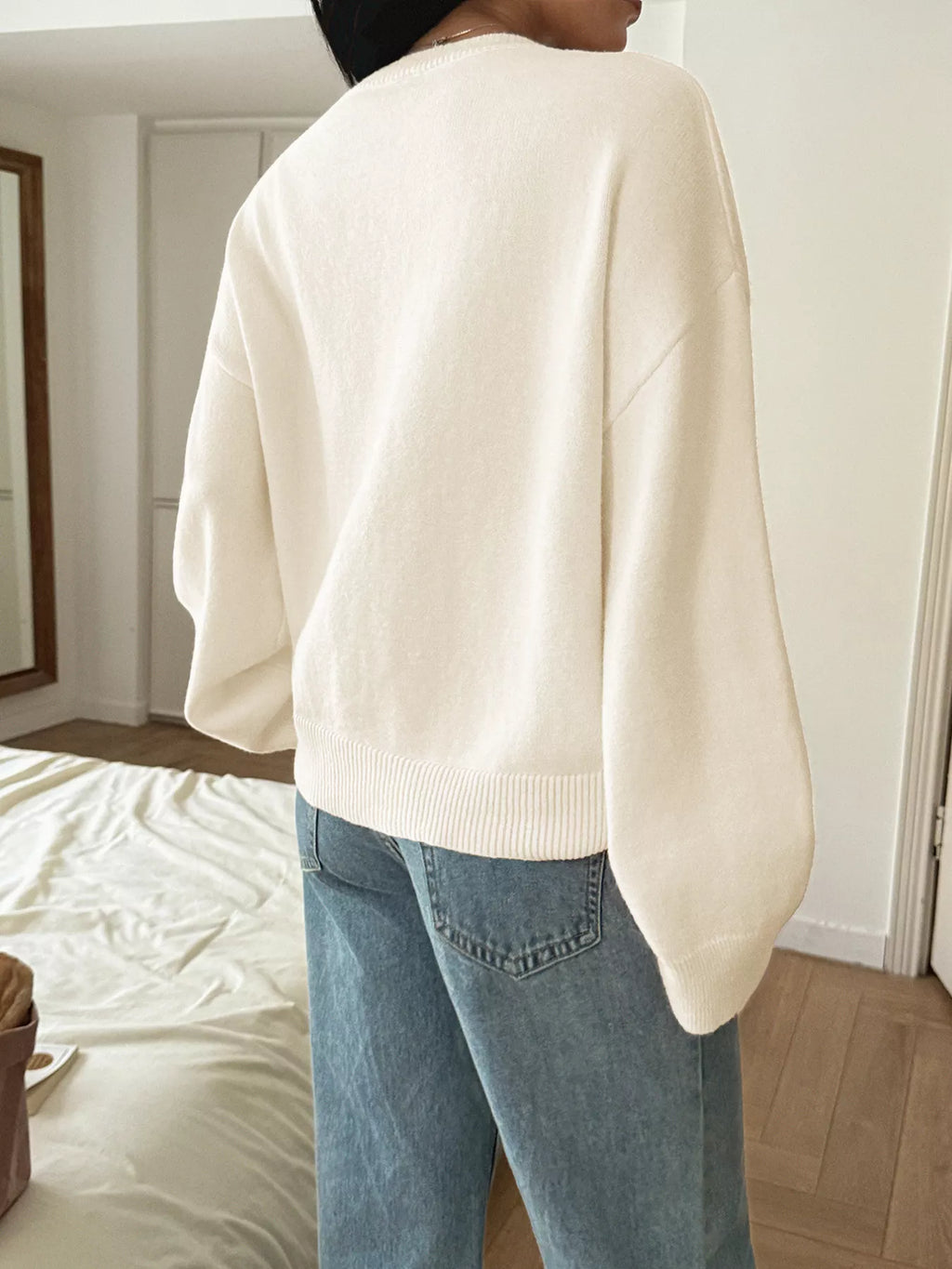 V-Neck Loose Fit Sweater