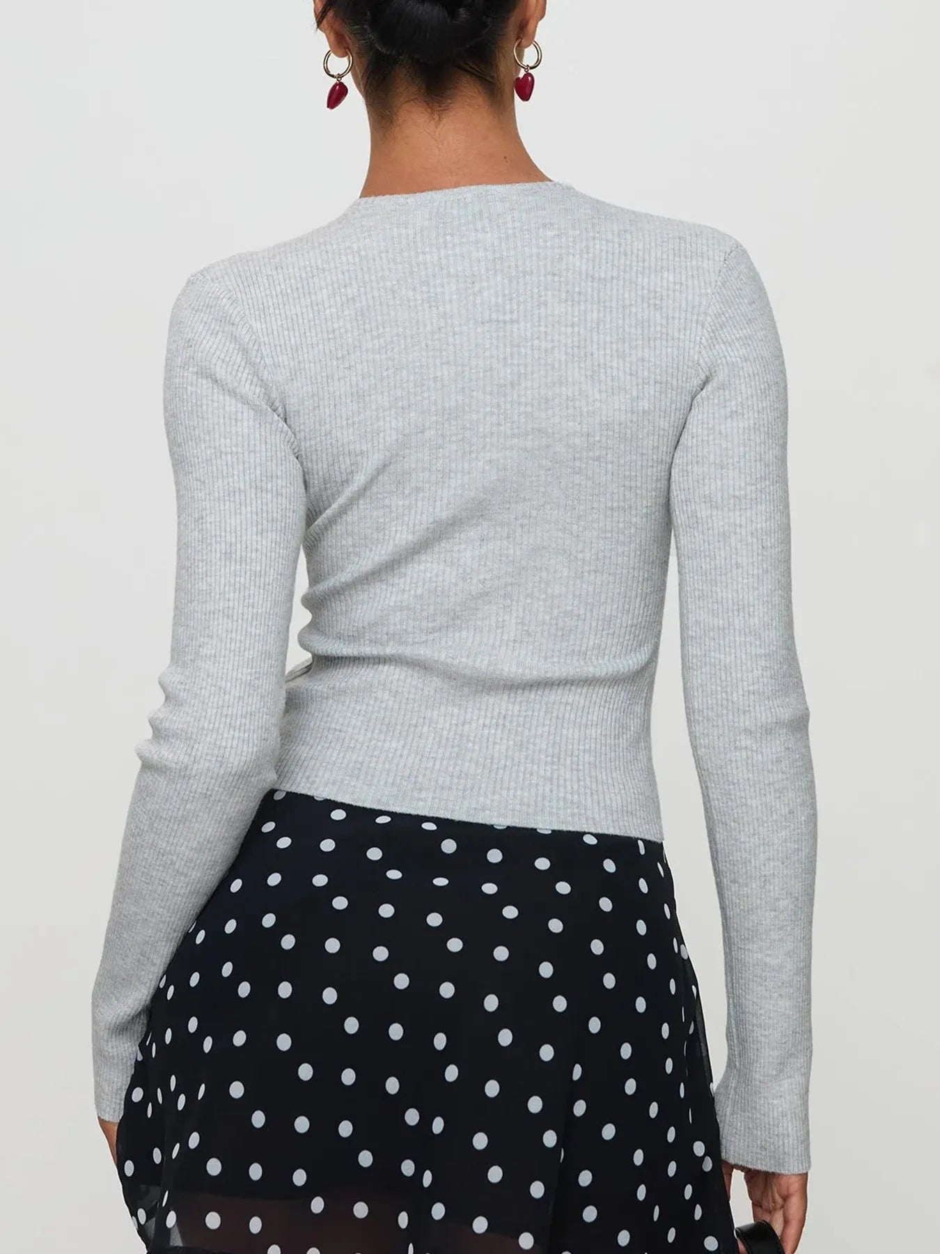 Ribbed Button-Up Cardigan