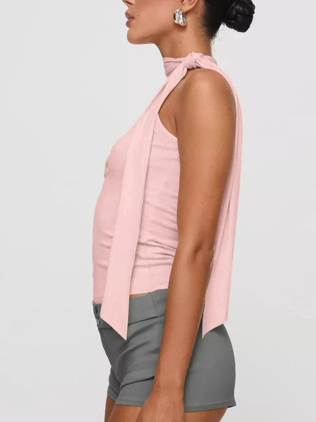 Halter Neck Ruched Top