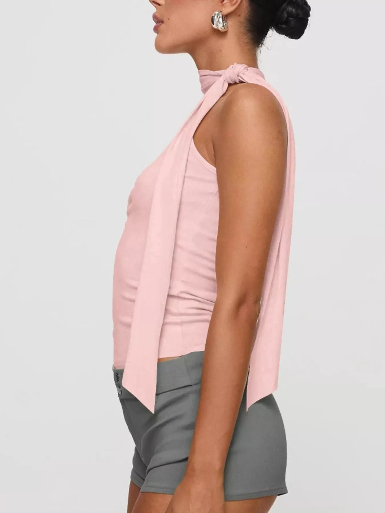 Halter Neck Ruched Top