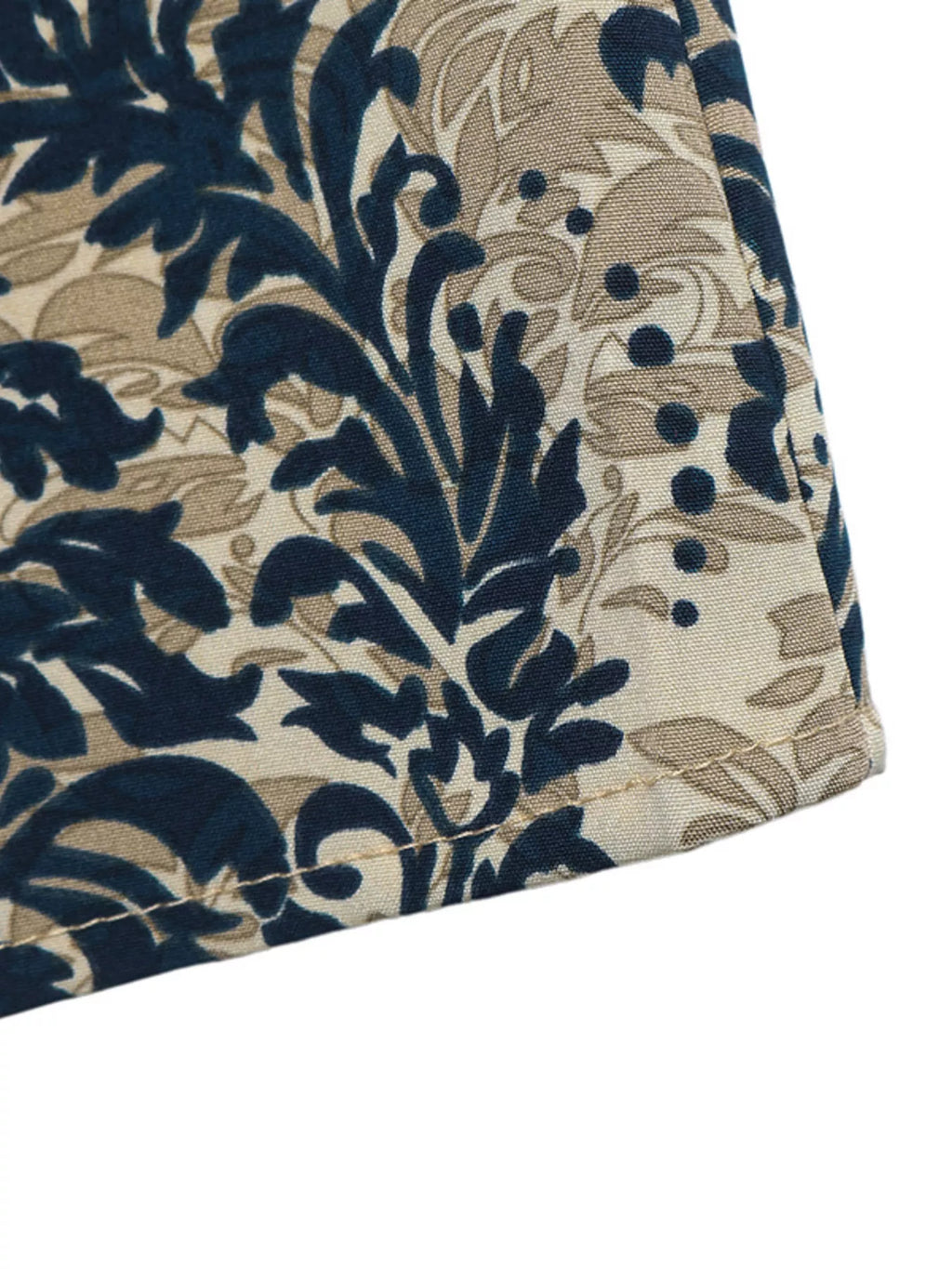 Damask Print Cap Sleeve Blouse