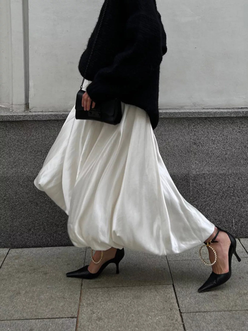 Flowy Satin Maxi Skirt