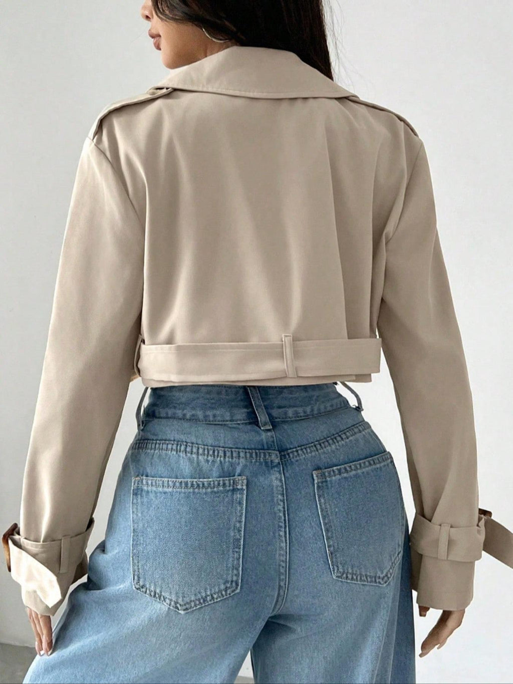 Double-Breasted Cropped Outerwear