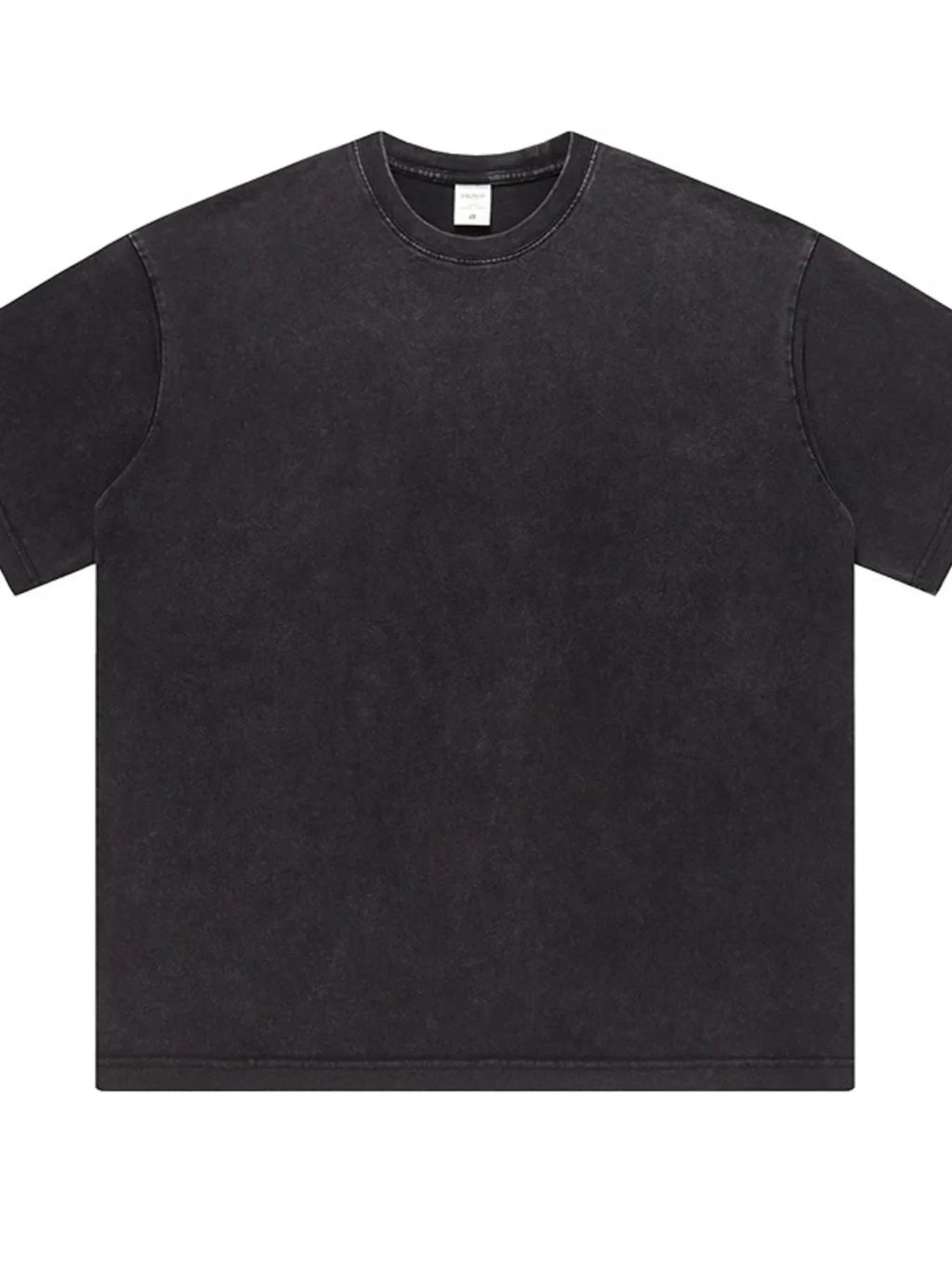 Men's Full Size Washed Round Neck T-Shirt Plus Size