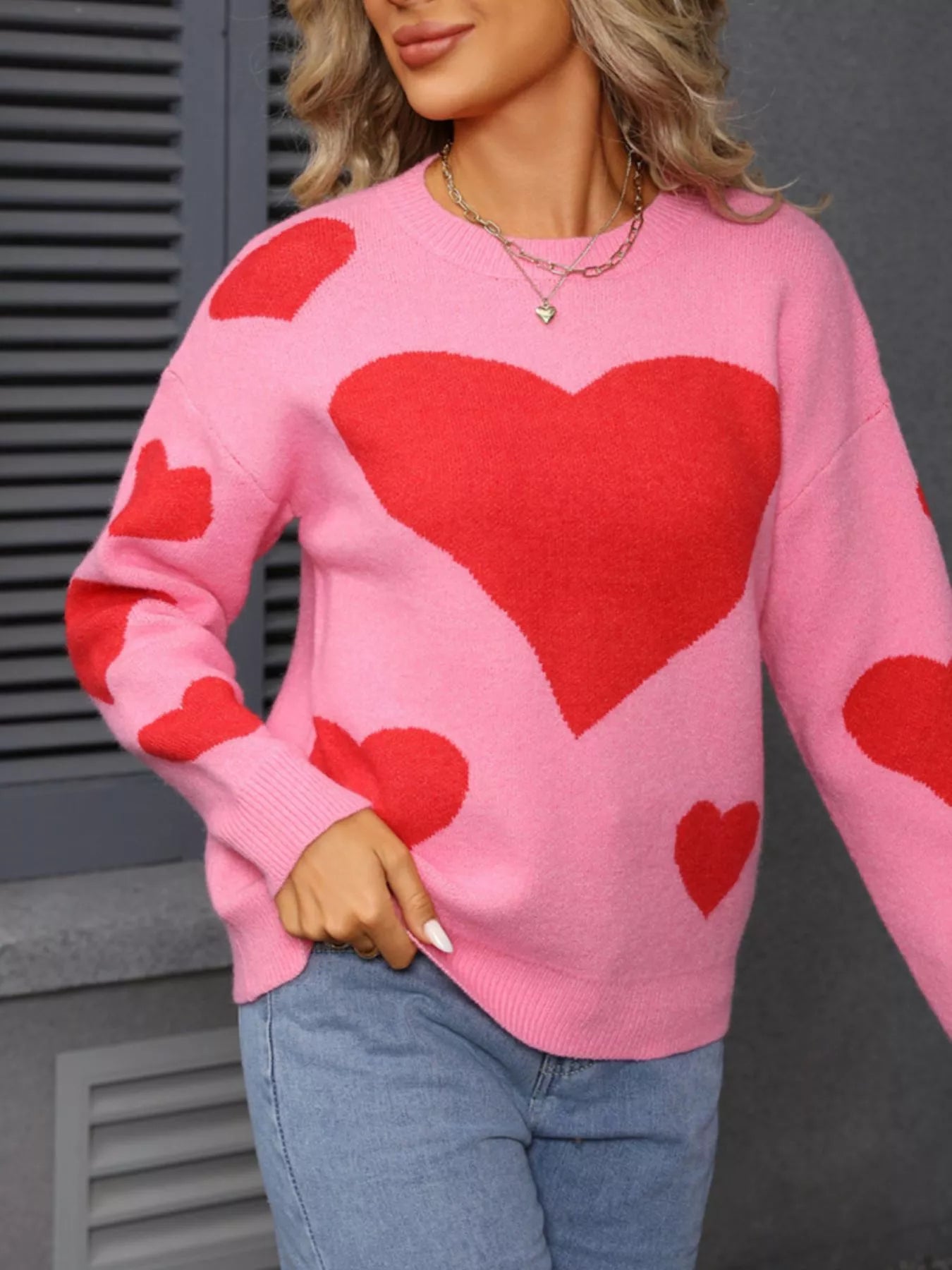 Valentine's Day Heart Crew Neck Sweater