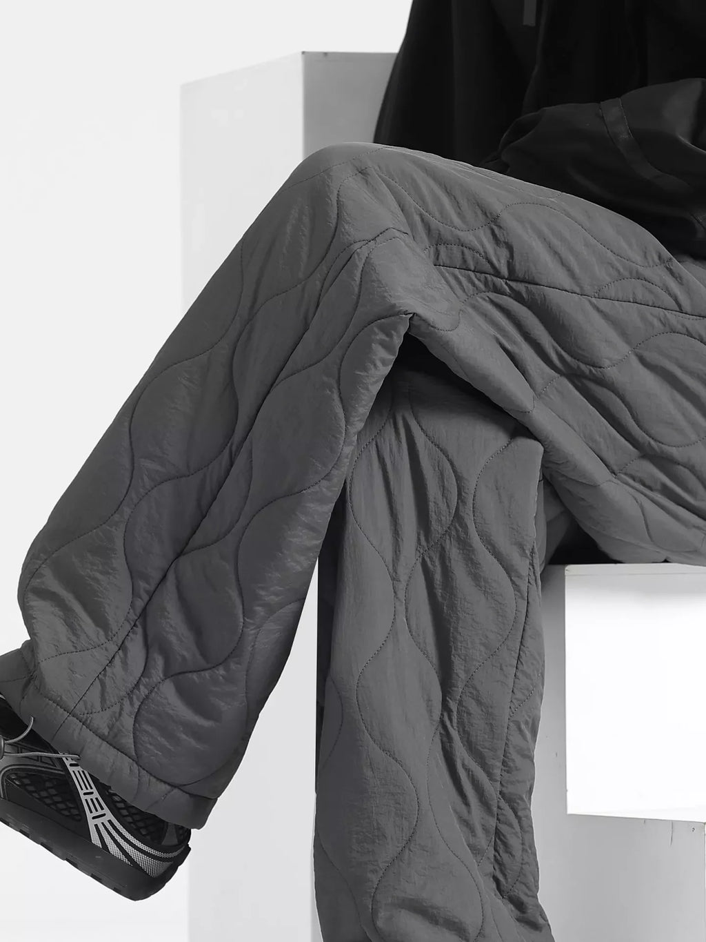 Men's Plus Size Quilted Loose-Fit Pants
