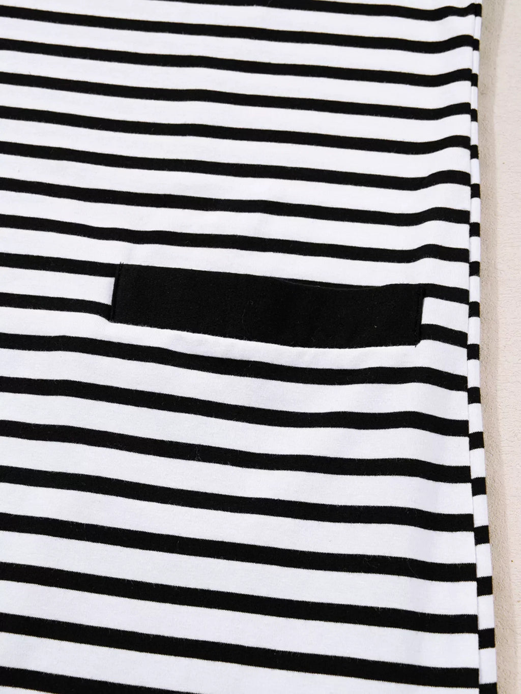 Stripe Buttoned Front Collared Long Sleeve T Shirt Dress with Pockets