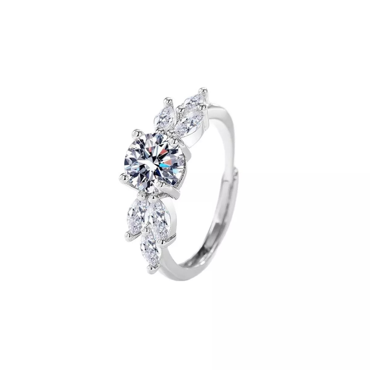 1 Carat 925 Sterling Silver Moissanite Ring