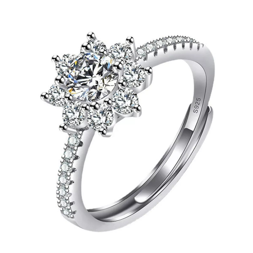 1 Carat Moissanite 925 Sterling Silver Ring