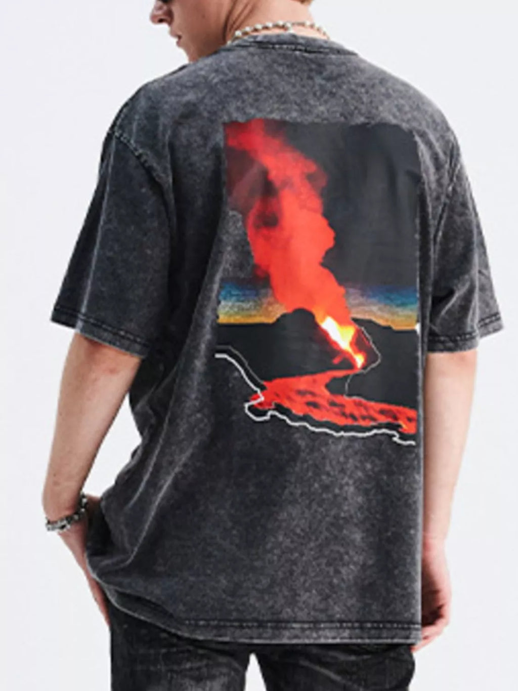 Men's Graphic Round Neck Short Sleeve T-Shirt