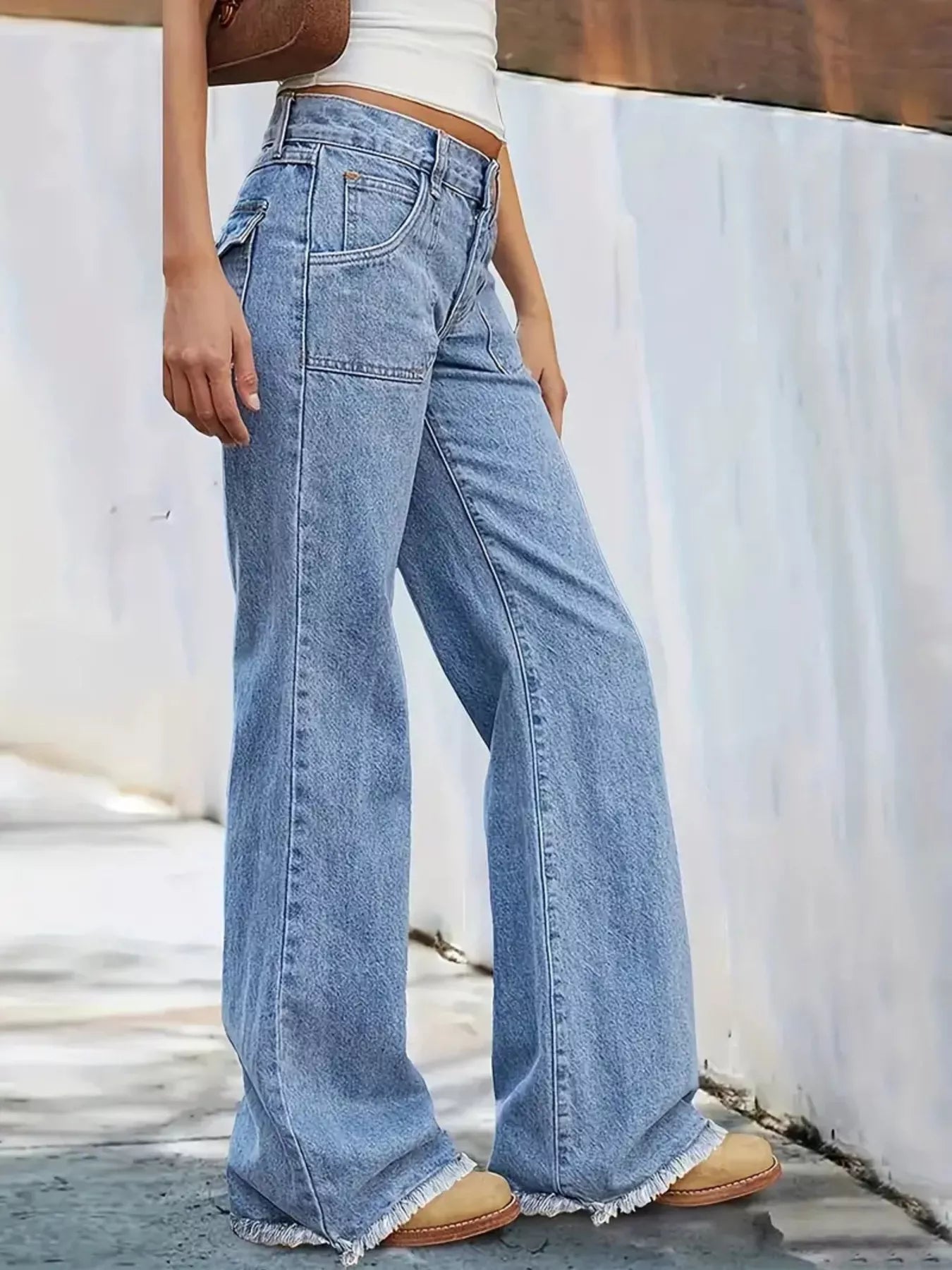 High-Waisted Wide Leg Jeans