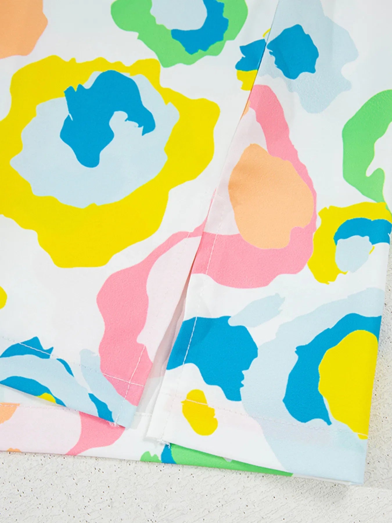 Printed Short Sleeve Blouse
