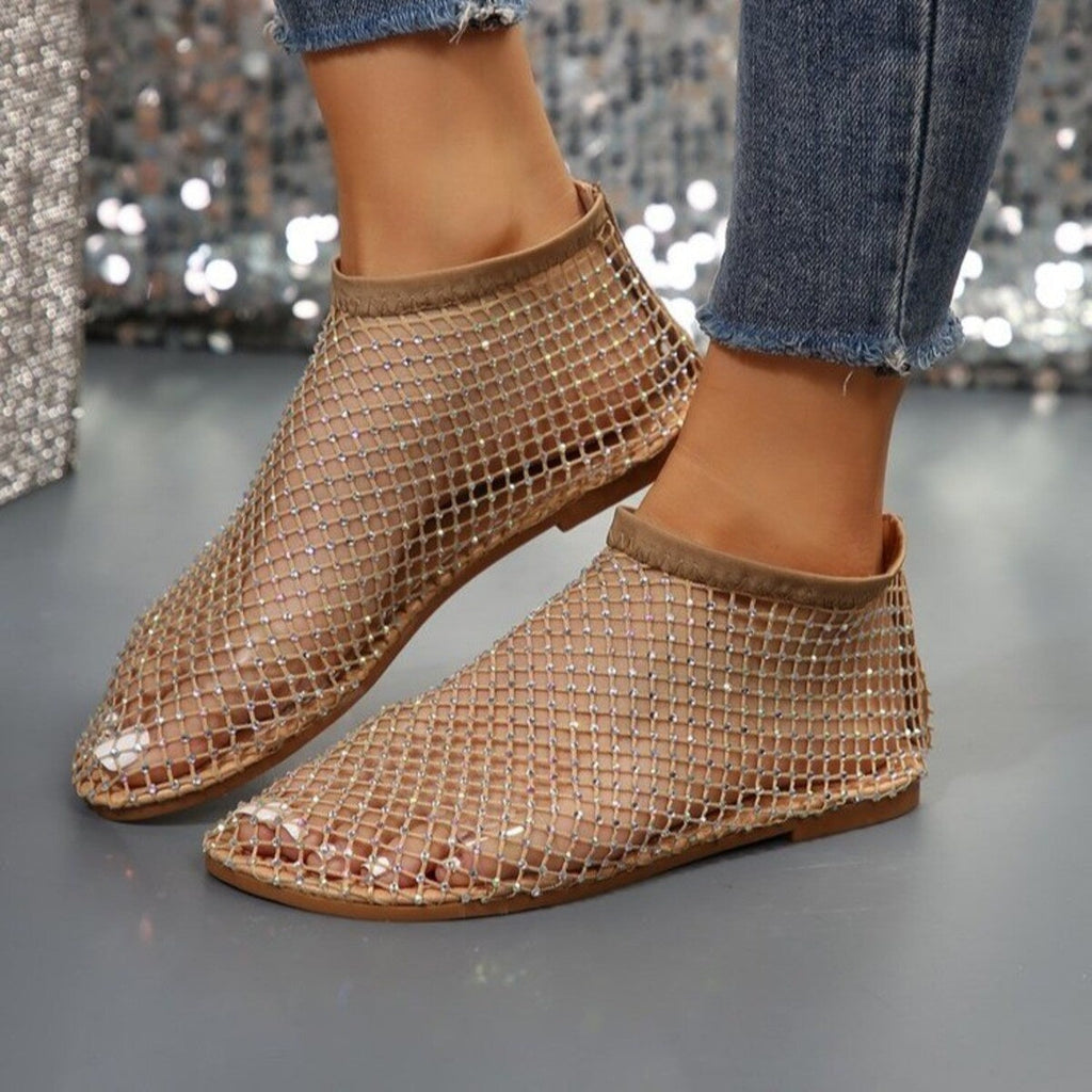 Rhinestone Round Toe Sandals