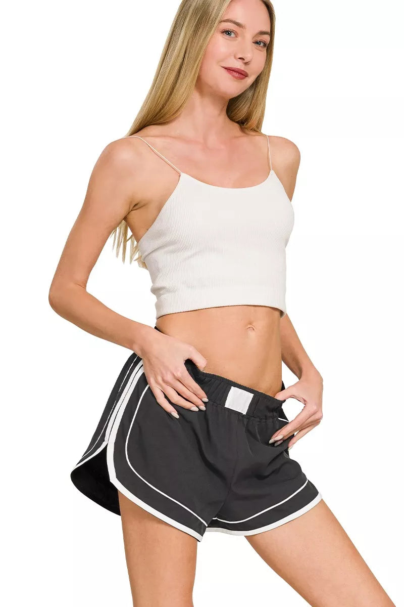 Zenana Soft Woven Lined Dolphin Shorts