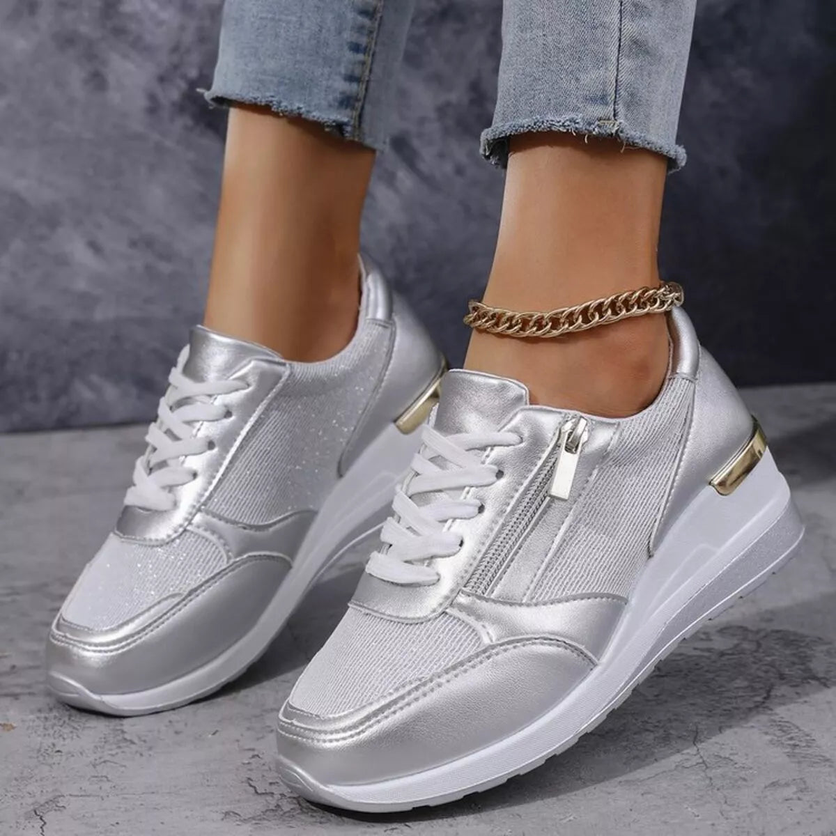 Lace Up Wedge Athletic
