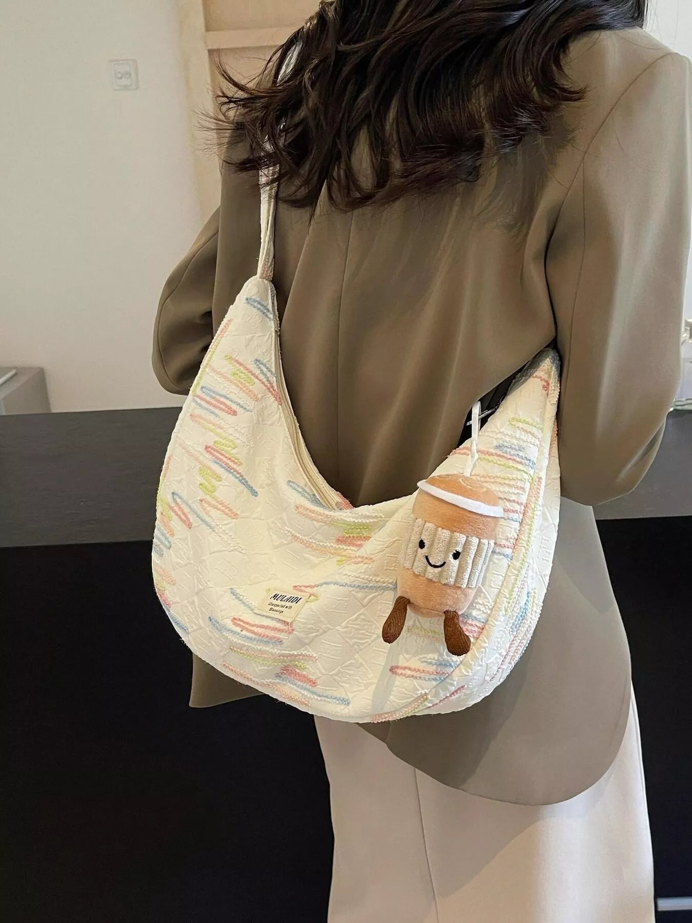 Cartoon Charm Crossbody Bag