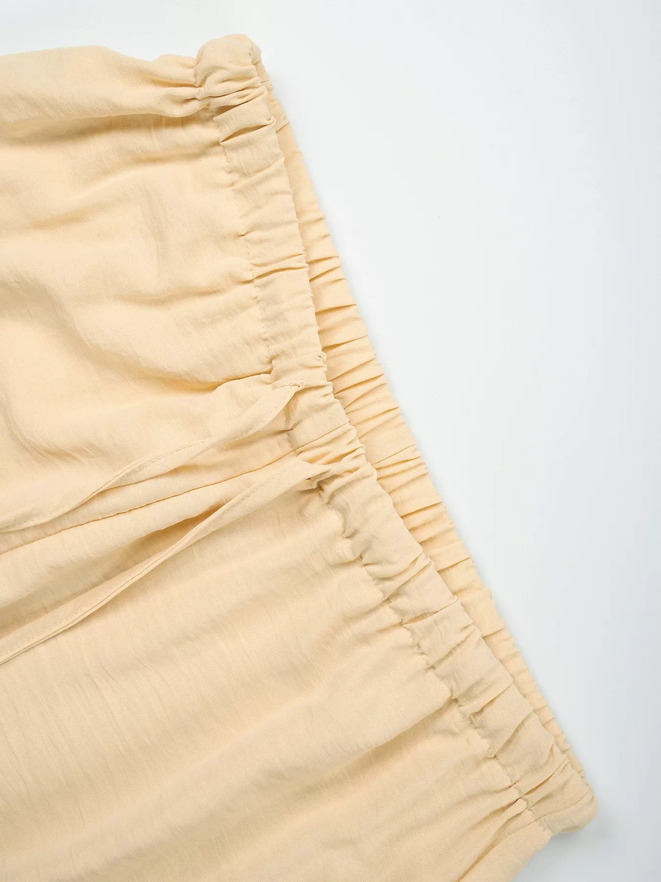 Drawstring Wide Leg Pants
