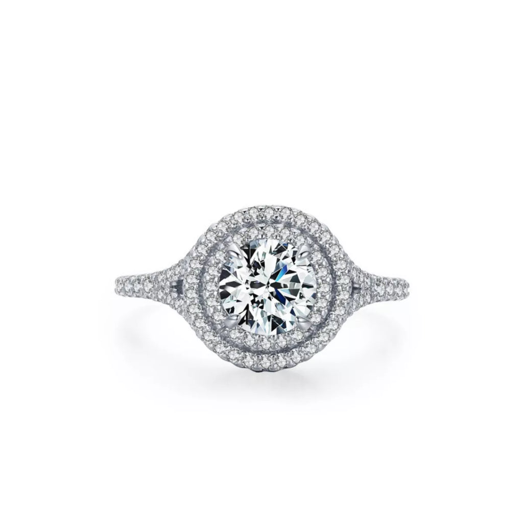 1 Carat Moissanite 925 Sterling Silver Ring