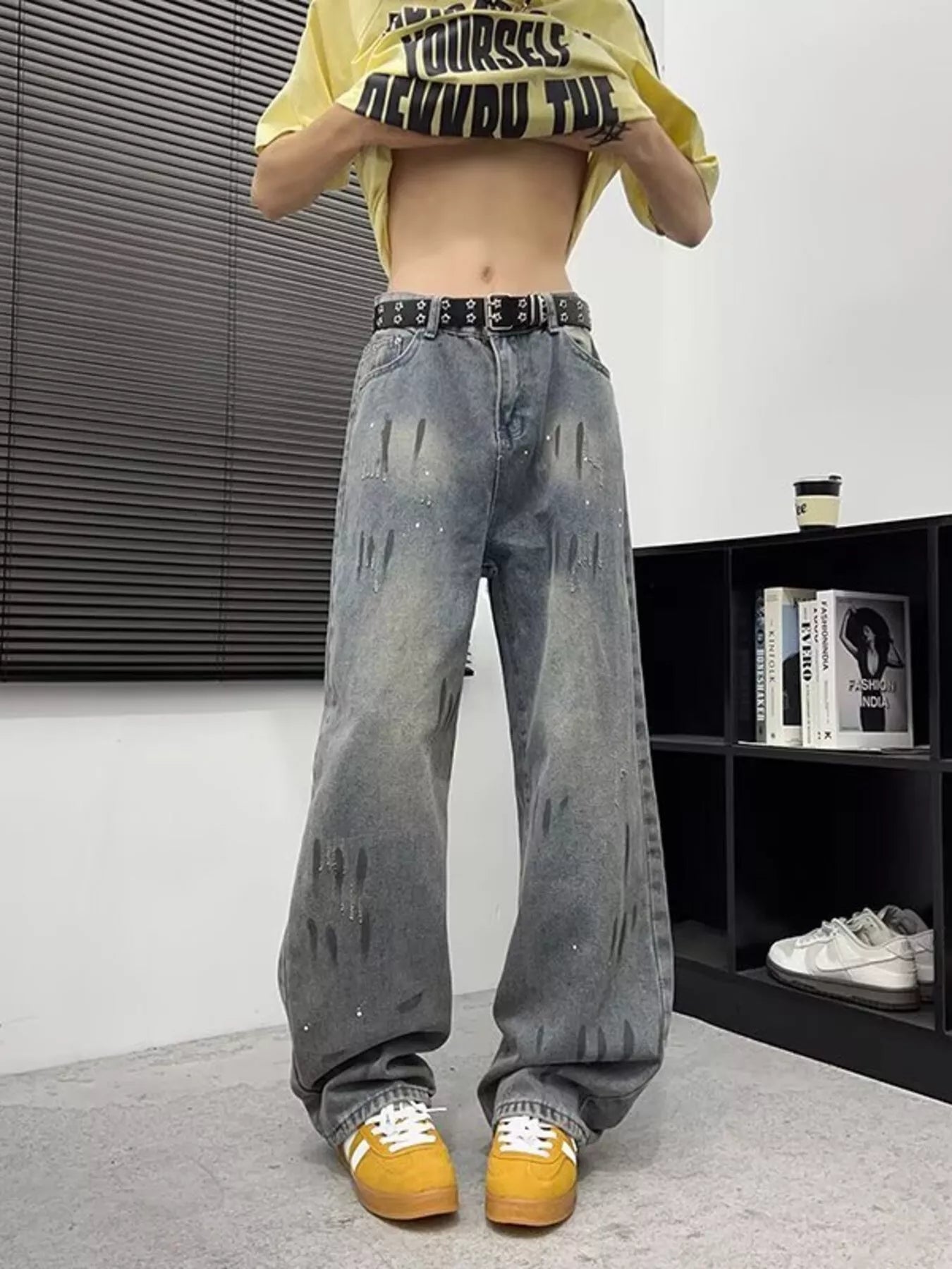 Men's Full Size Wide-Leg Jeans Plus Size