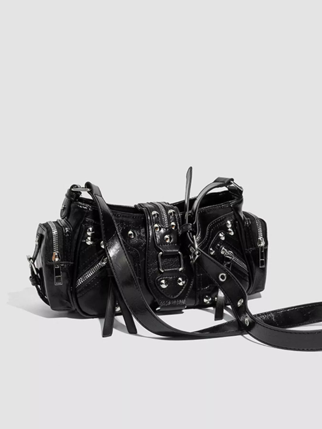 Rivet Embellished Shoulder Bag