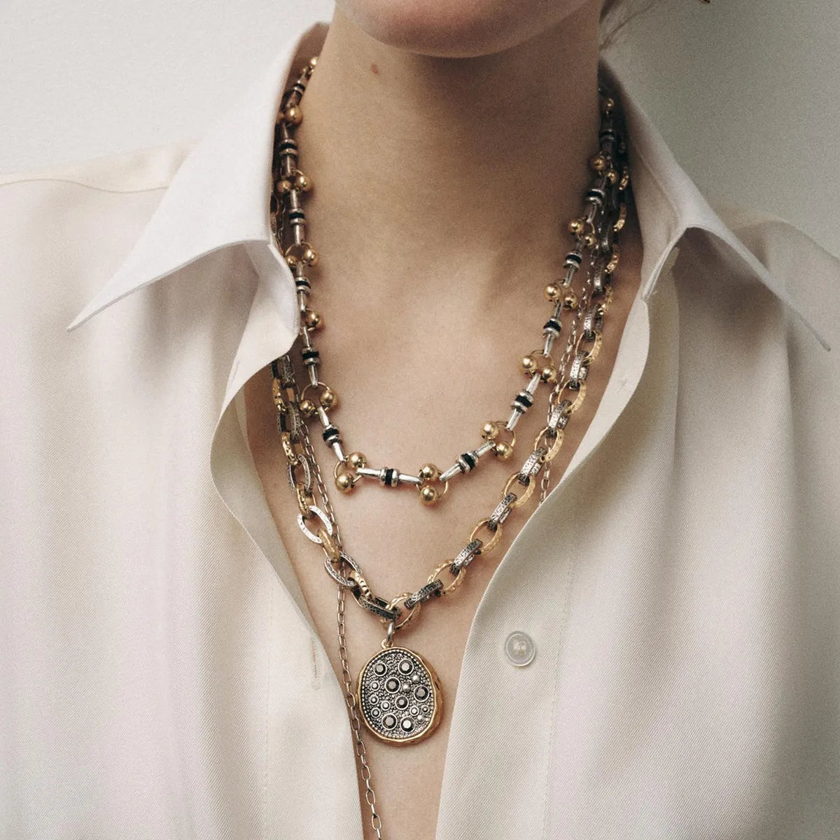 3 Piece Stainless Steel Pendant Necklace