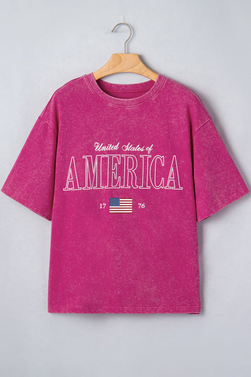 AMERICA 1776 Flag Mineral Wash Graphic Tee