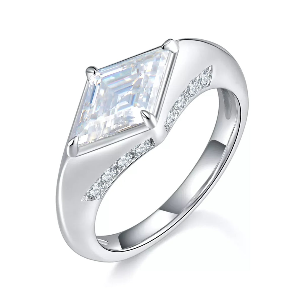 2 Carat Moissanite 925 Sterling Silver Ring