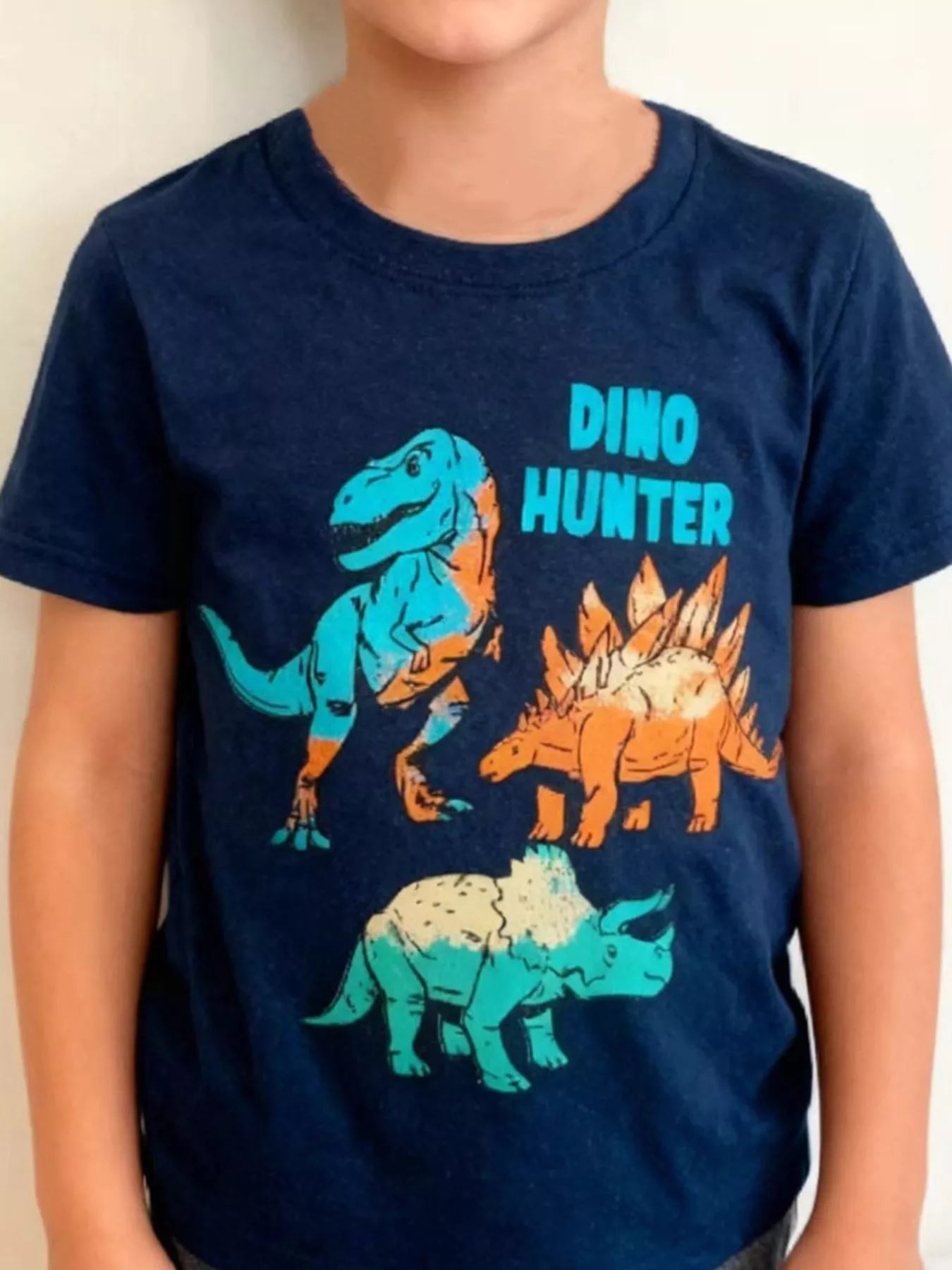 Children's Dino Hunter Graphic Short Sleeve T-Shirt