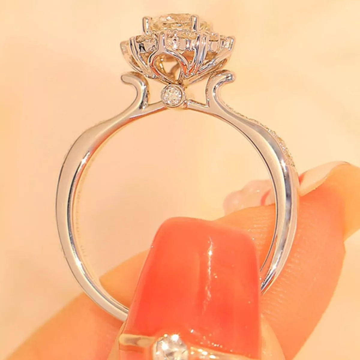 1 Carat Moissanite 925 Sterling Silver Ring