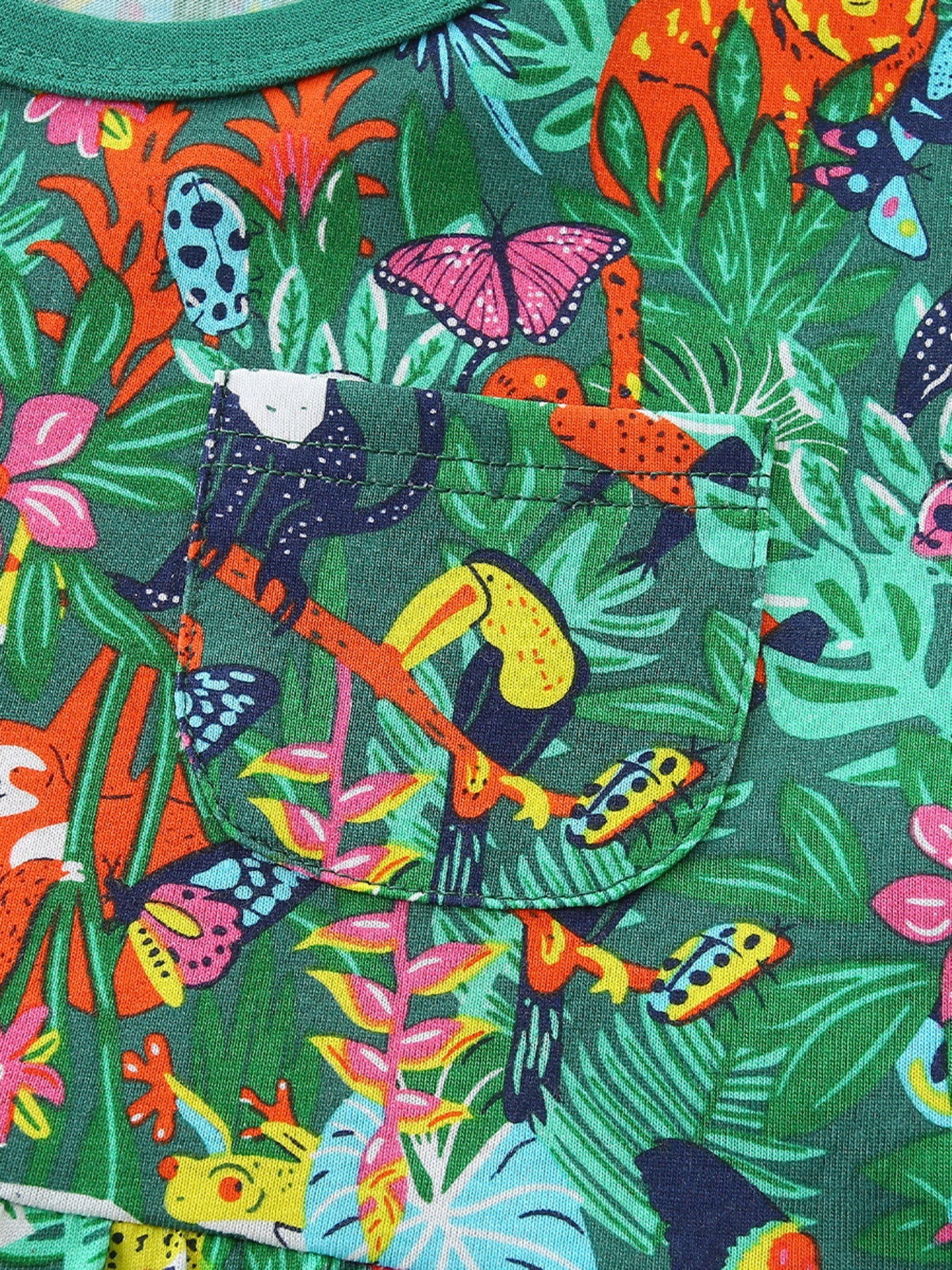 Children's Printed Round Neck Dress