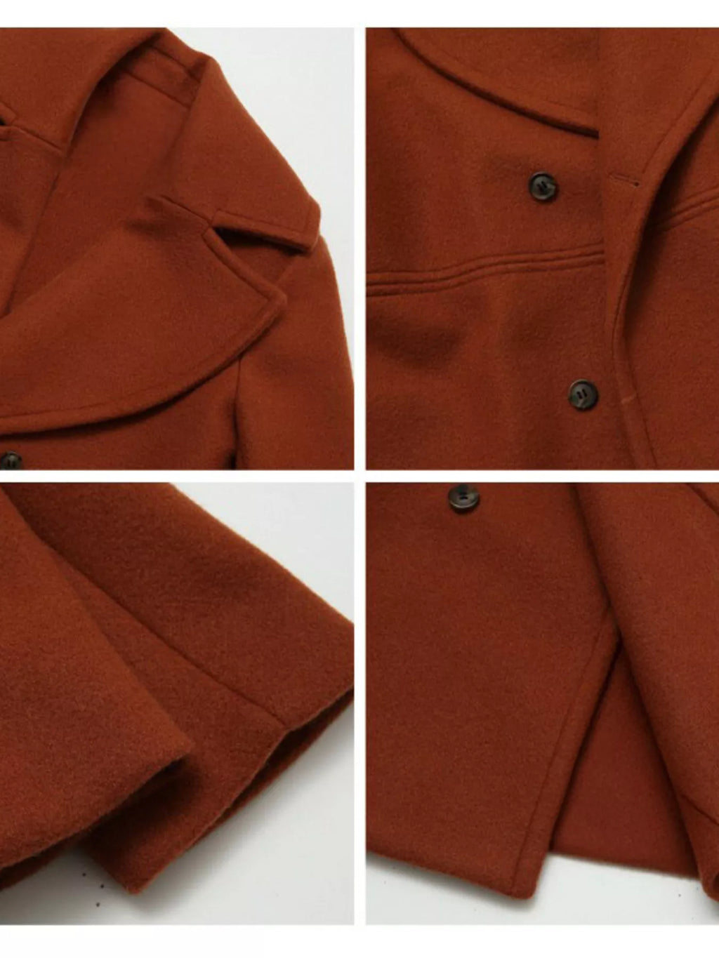 Double-Breasted Long Sleeve Coat