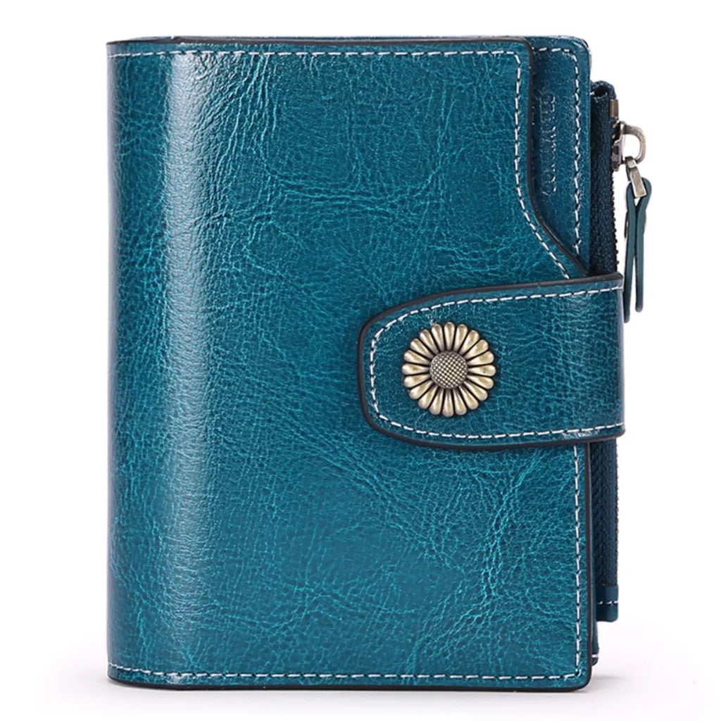 Vintage Style Leather Bifold Wallet