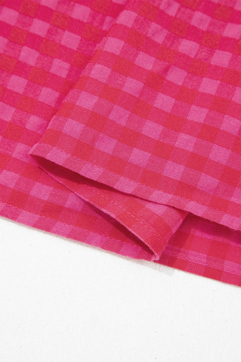 Gingham Plaid Smocked Square Neck Sundress