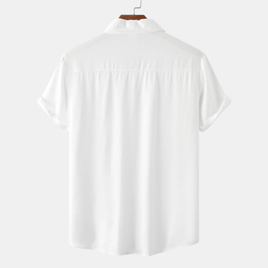 Men's Plus Size Casual Short Sleeve Button Down Shirt