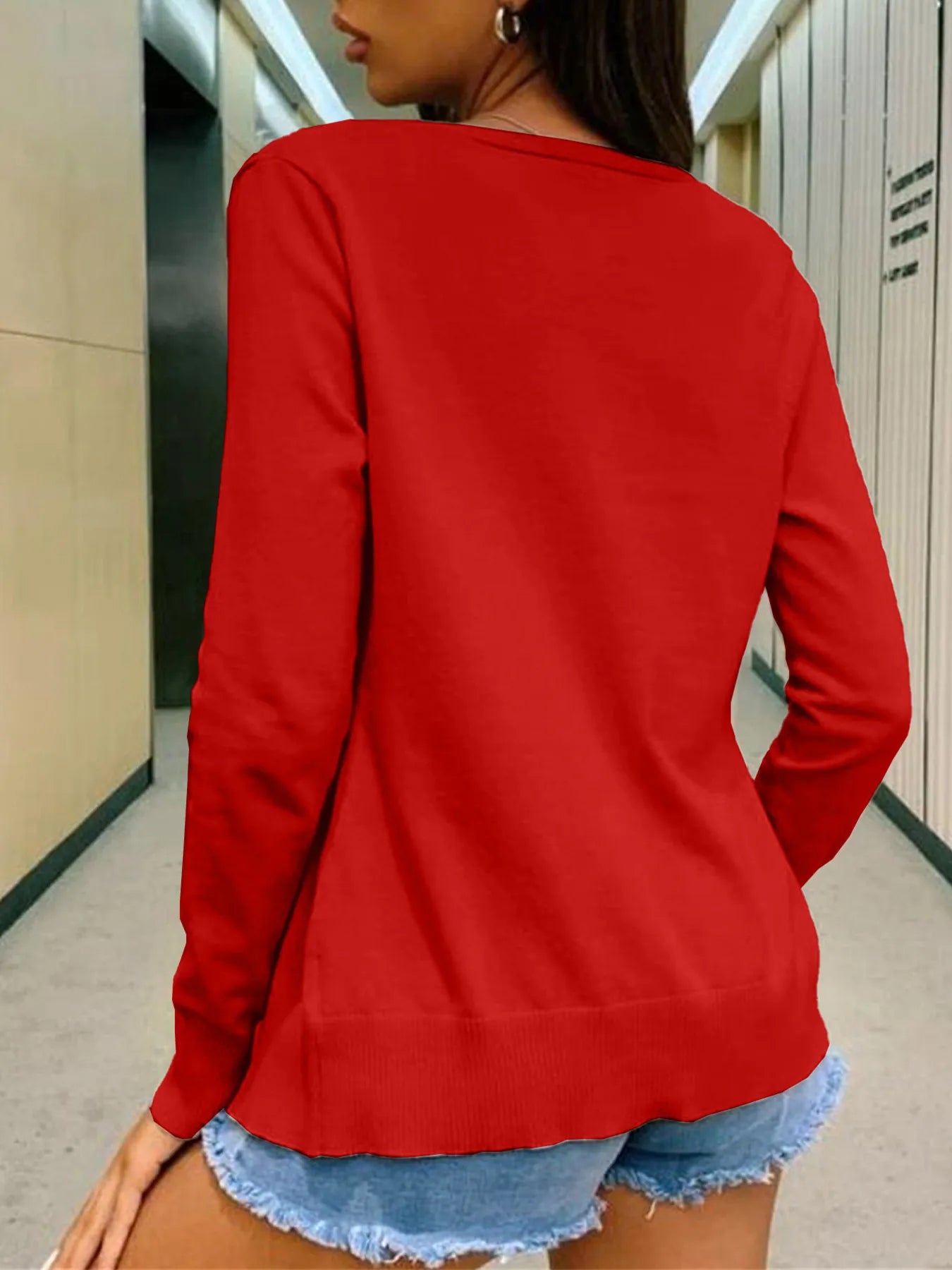 Button-Up Long Sleeve Cardigan