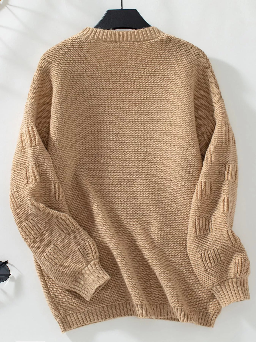 Textured Knit Open Front Cardigan