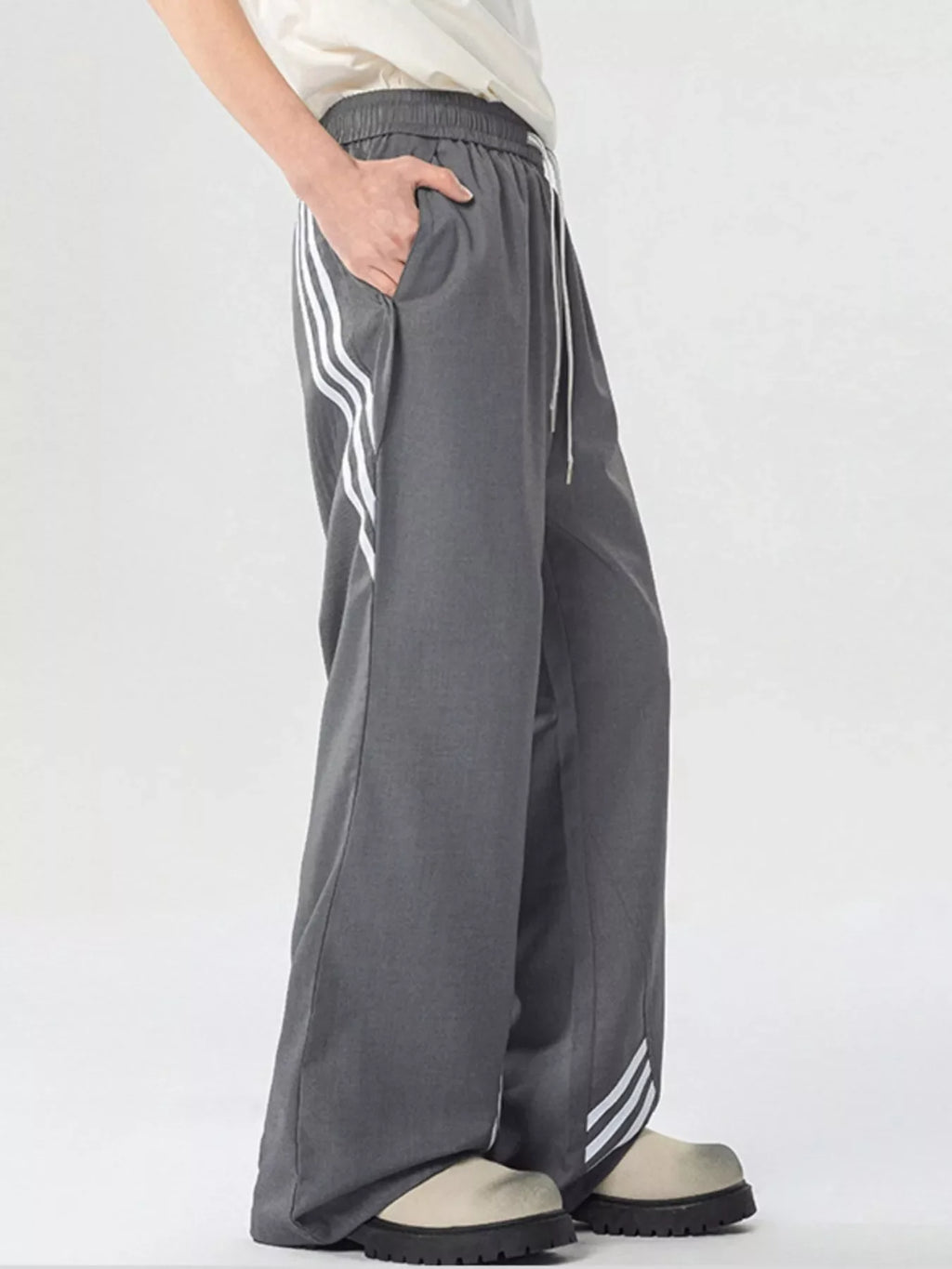 Men's Full Size Wide Leg Pants Plus Size
