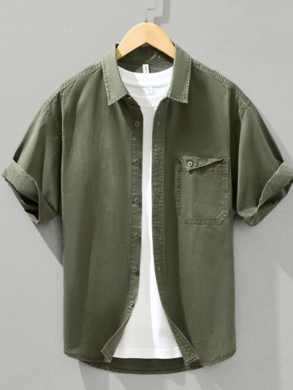 Men's Plus Size Button Up Long Sleeve Shirt