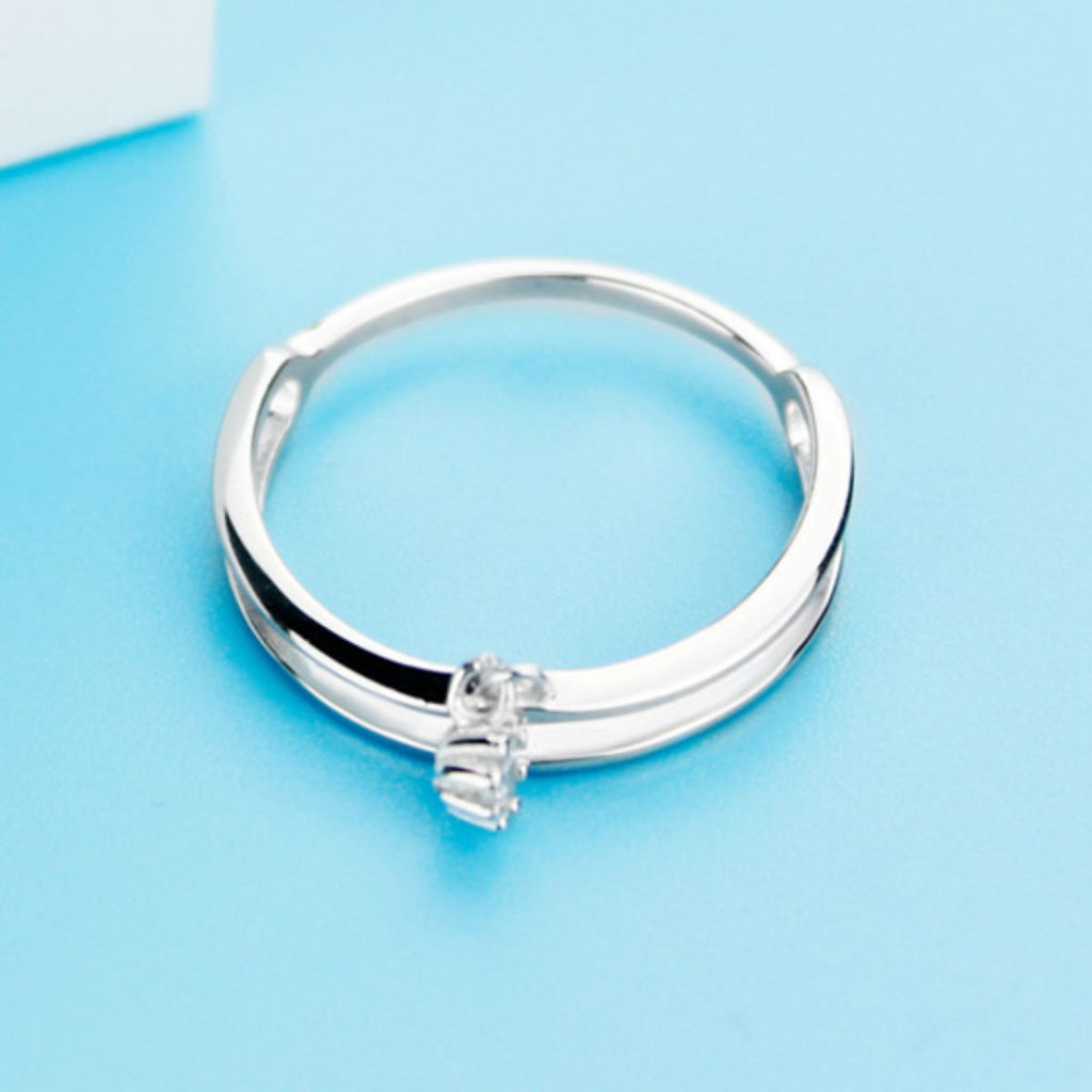 925 Sterling Silver Double Layered Ring