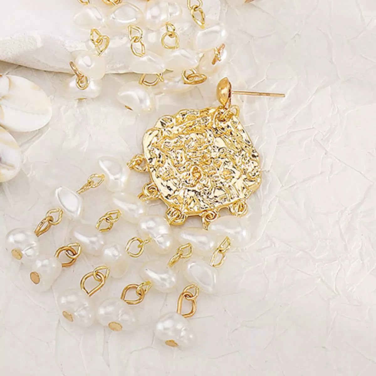 18K Gold-Plated Dangle Earrings