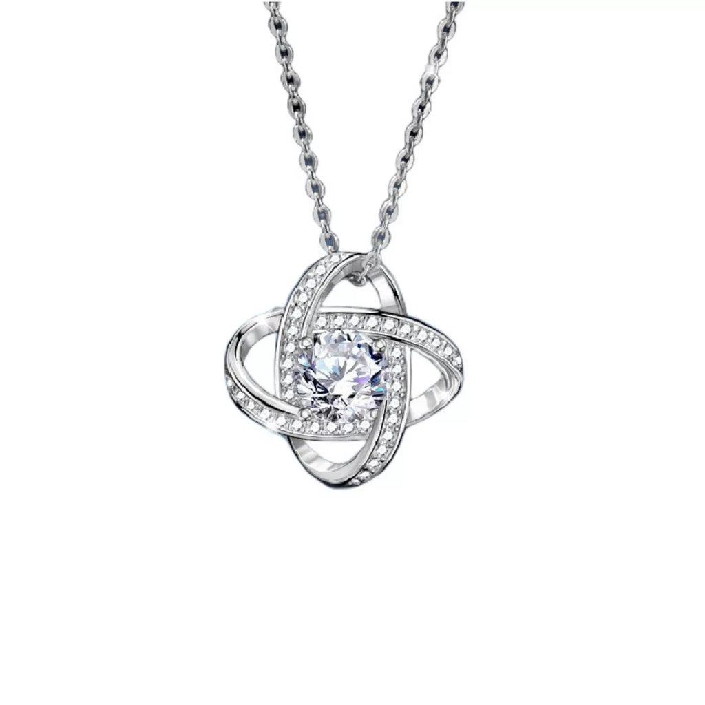 1 Carat Moissanite 925 Sterling Silver Pendant Necklace