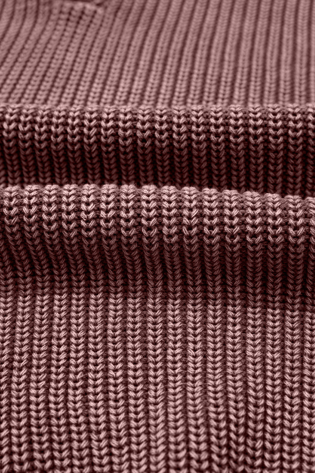 Mineral Wash Buttoned Polo Collar Knit Sweater