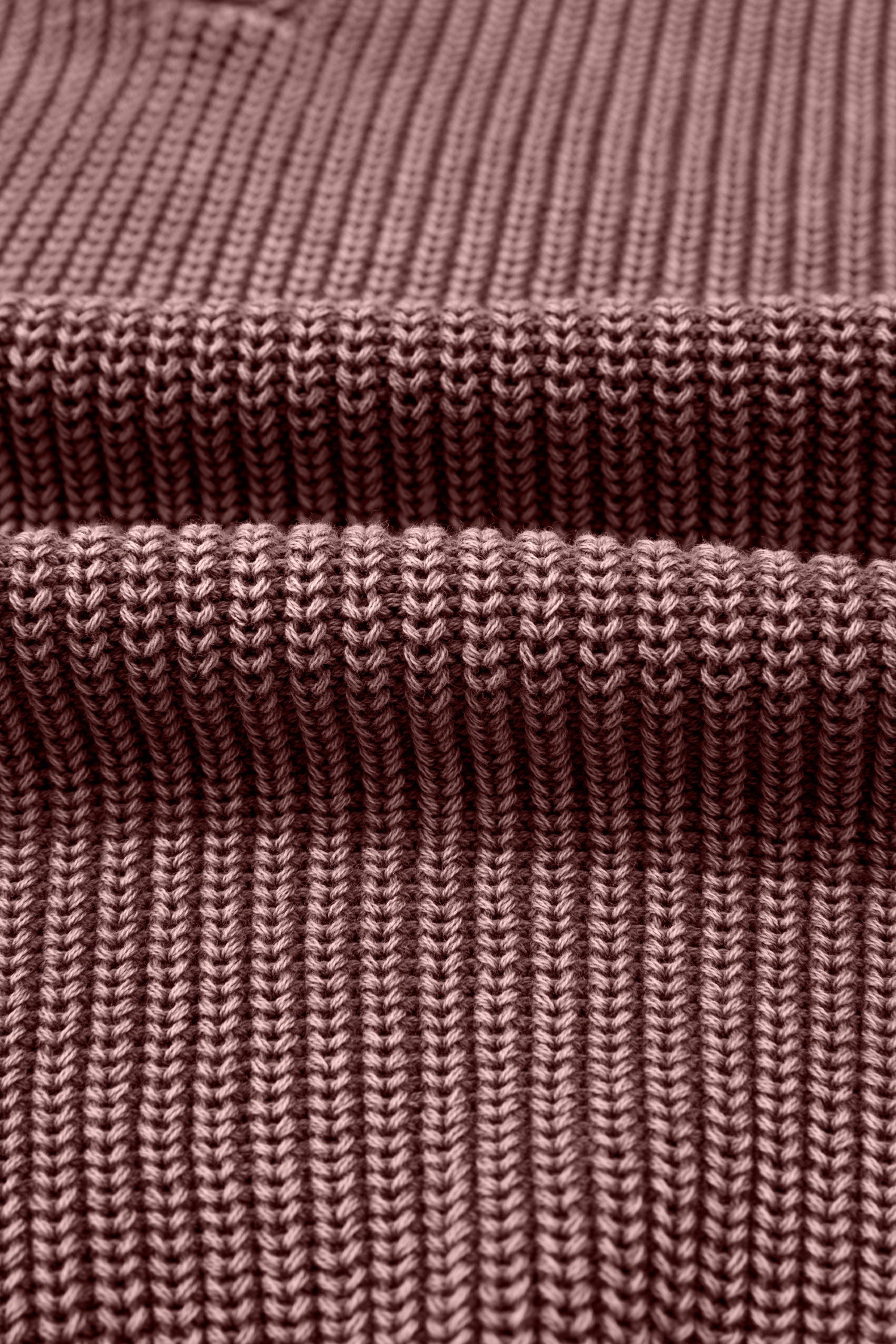 Mineral Wash Buttoned Polo Collar Knit Sweater
