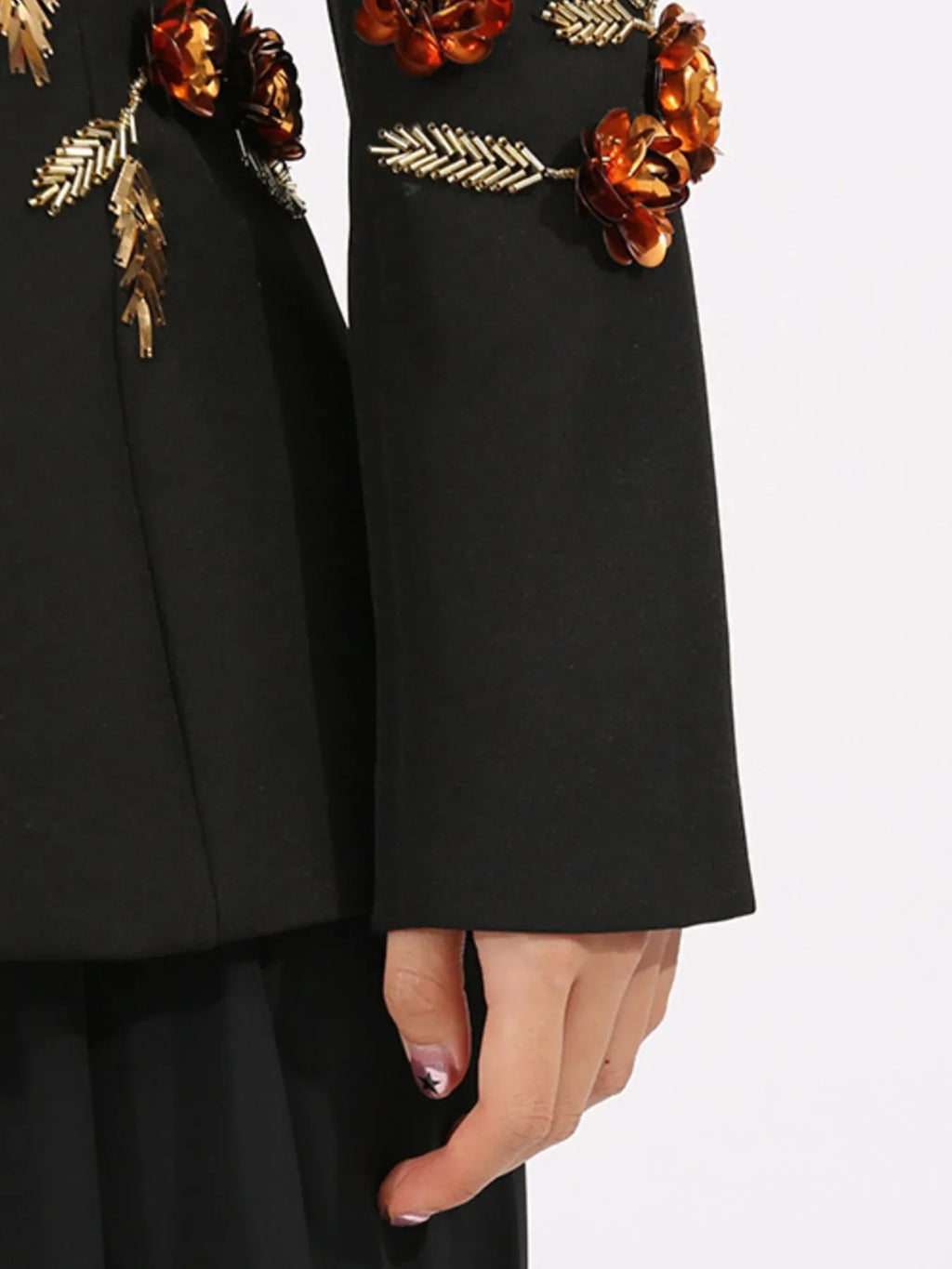 Embroidered Long Sleeve Blazer