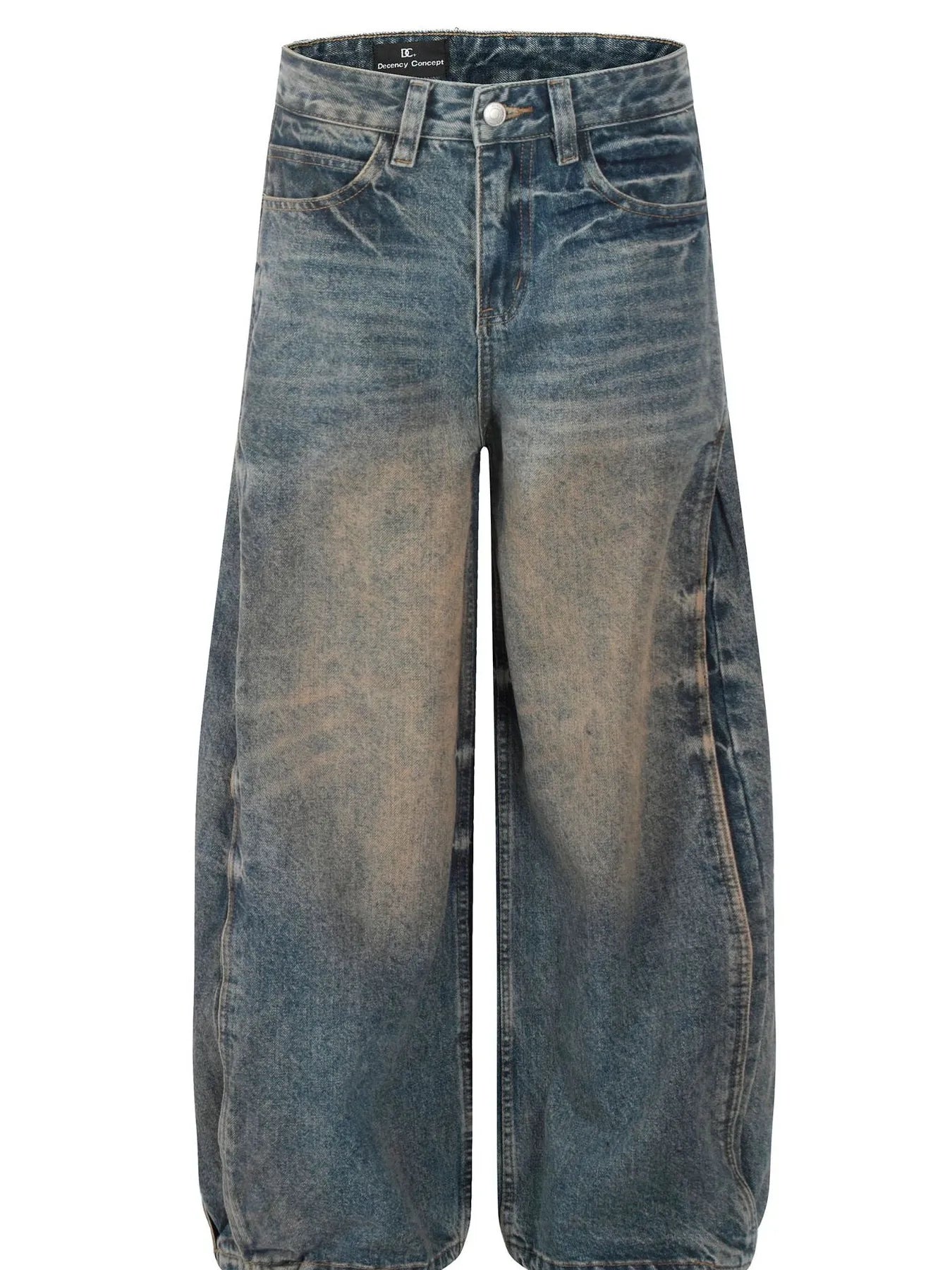 Men's Washed Wide Leg Baggy Jeans