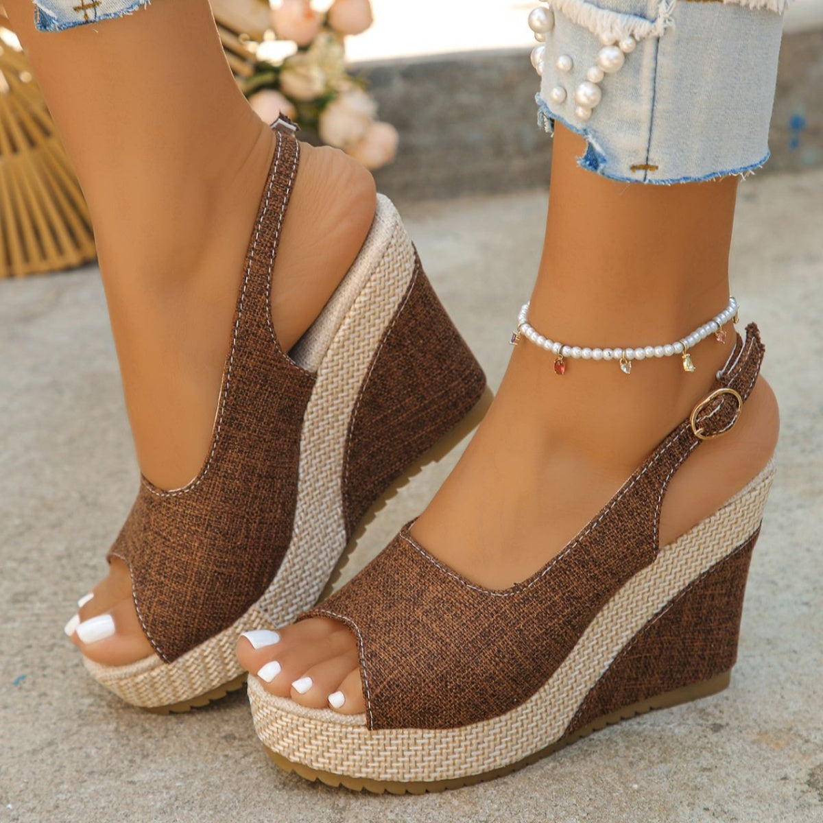 Open Toe Wedge Sandals