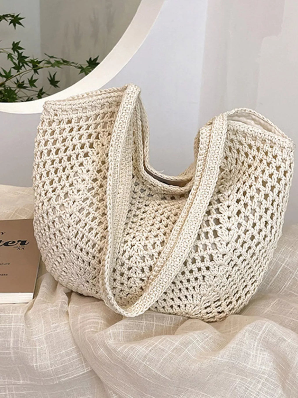Woven Straw Shoulder Bag