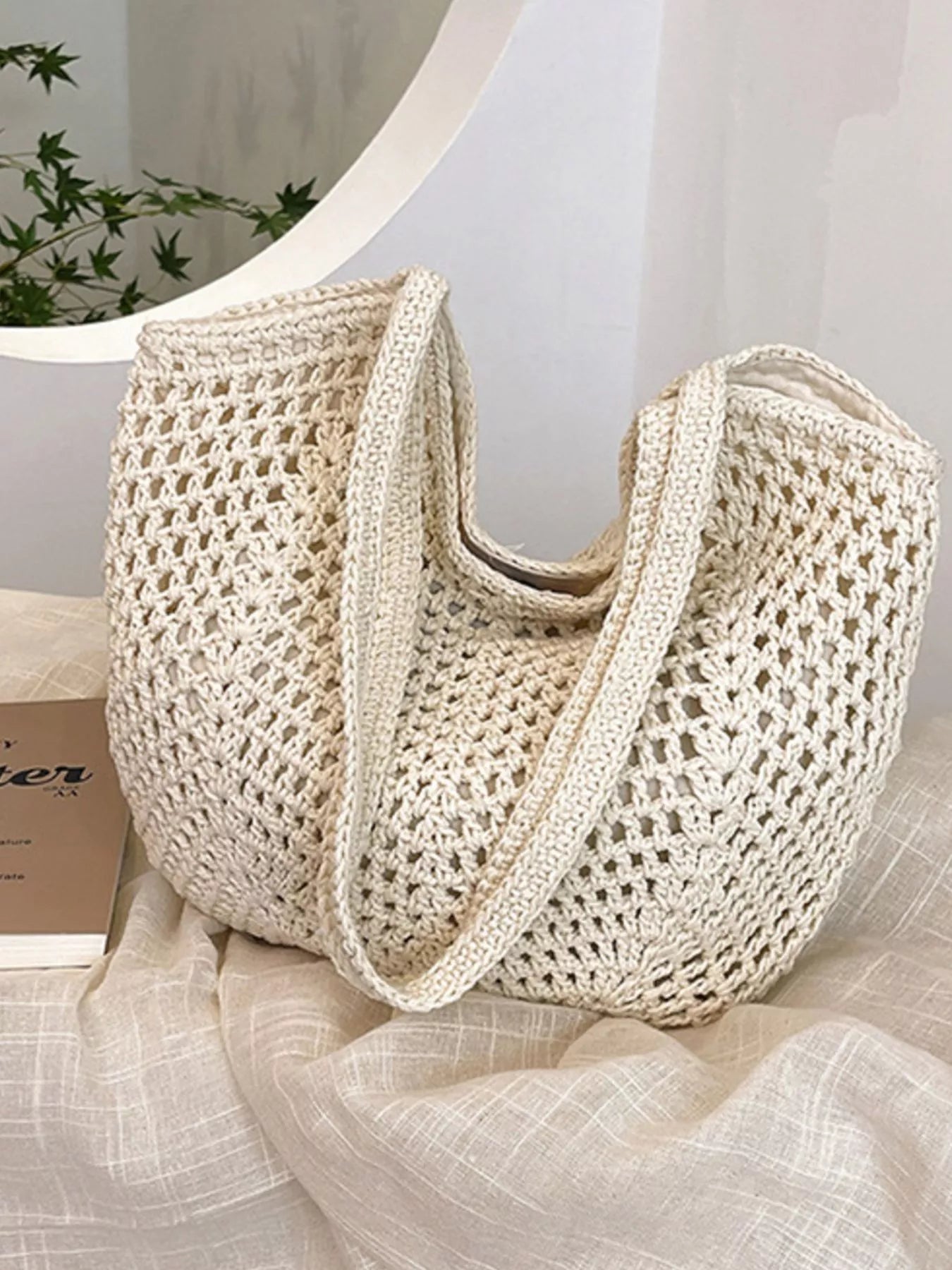 Woven Straw Shoulder Bag