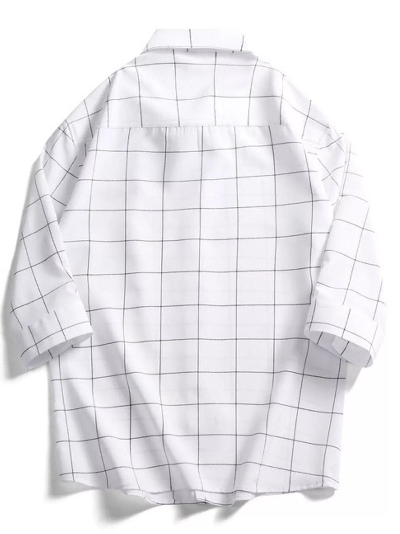 Men's Plus Size Casual Plaid Print Button-Down Shirt