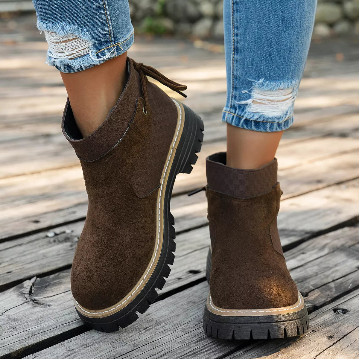 Block Heel Ankle Boots